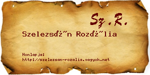 Szelezsán Rozália névjegykártya