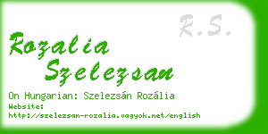 rozalia szelezsan business card