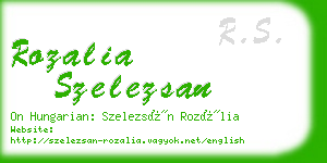 rozalia szelezsan business card